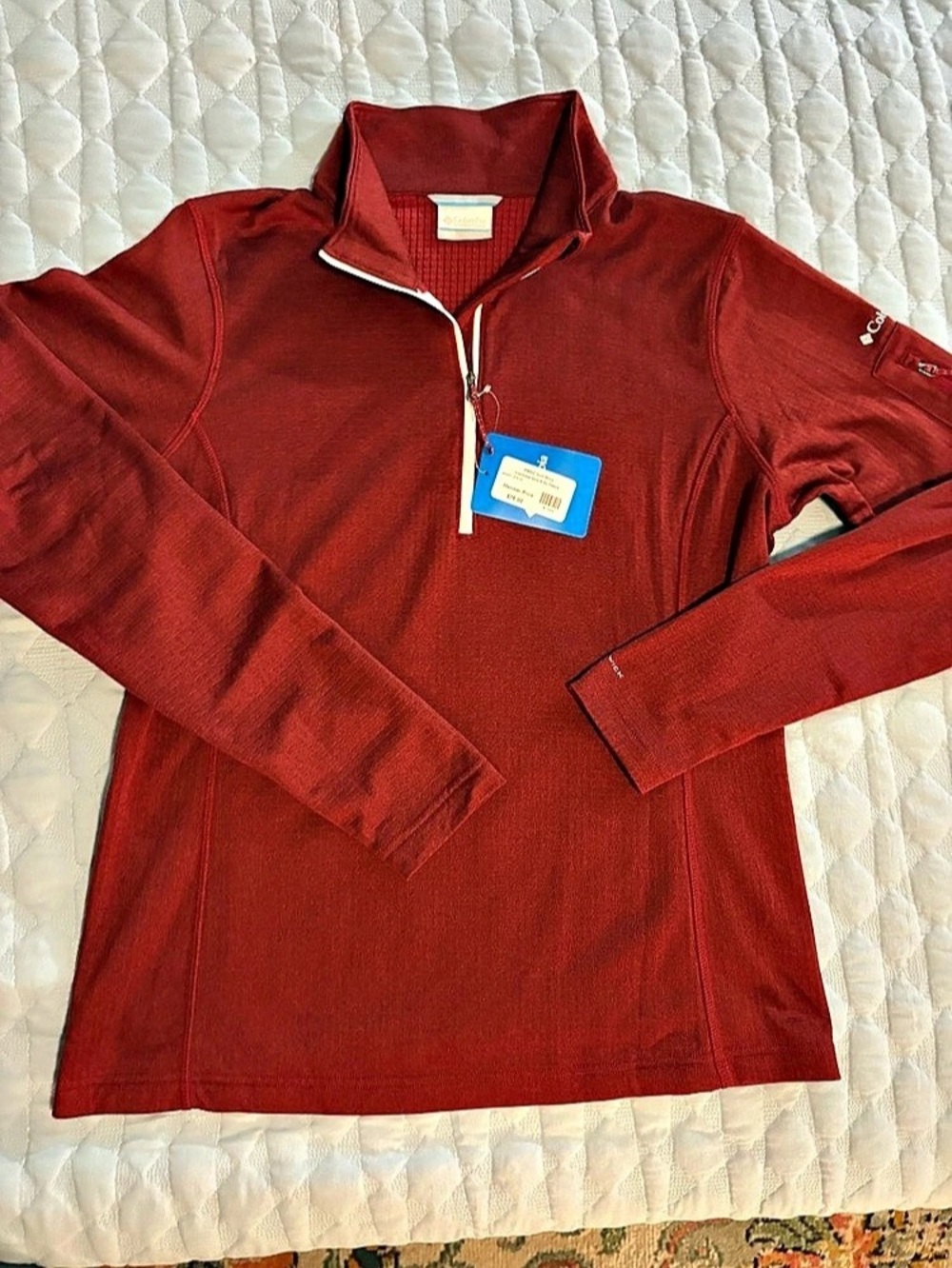 Columbia Omni-Wick Women’s Quarter-Zip Pullover – Burgundy – NWT